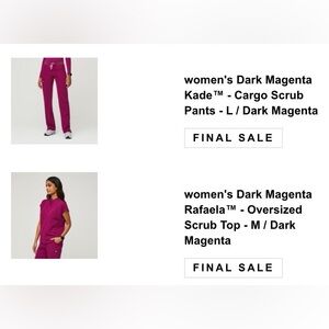 Figs Magenta Women's Scrub Set